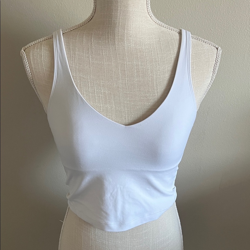 White Lululemon Cropped Tank Top